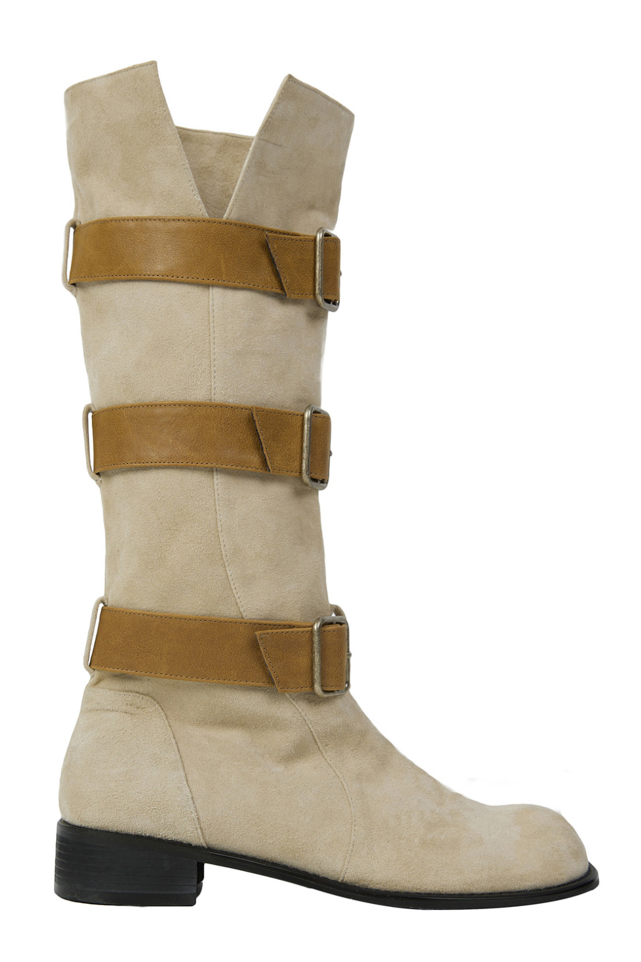 SLIT BELTED SUEDE BOOTS / BEIGE, 세릭