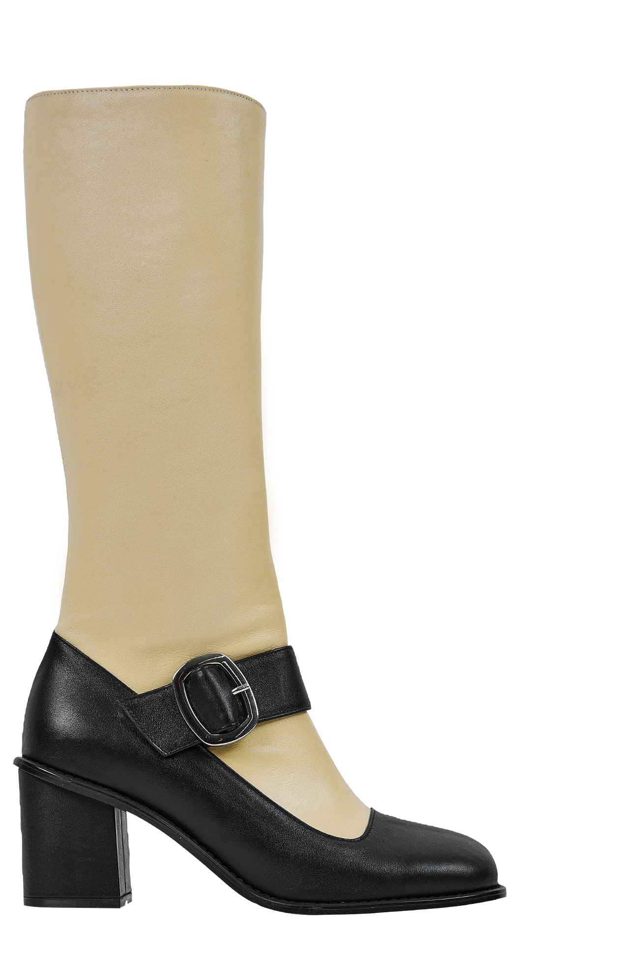 CONTRAST BUCKLE BOOTS / YELLOW, 세릭